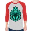 Unisex 50/50 Raglan Three-Quarter Sleeve Tee Thumbnail