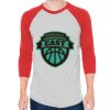 Unisex 50/50 Raglan Three-Quarter Sleeve Tee Thumbnail