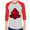 Unisex 50/50 Raglan Three-Quarter Sleeve Tee Thumbnail