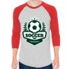 Unisex 50/50 Raglan Three-Quarter Sleeve Tee Thumbnail