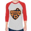 Unisex 50/50 Raglan Three-Quarter Sleeve Tee Thumbnail