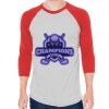 Unisex 50/50 Raglan Three-Quarter Sleeve Tee Thumbnail