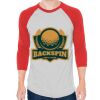 Unisex 50/50 Raglan Three-Quarter Sleeve Tee Thumbnail