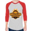 Unisex 50/50 Raglan Three-Quarter Sleeve Tee Thumbnail