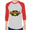 Unisex 50/50 Raglan Three-Quarter Sleeve Tee Thumbnail