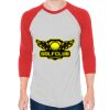 Unisex 50/50 Raglan Three-Quarter Sleeve Tee Thumbnail