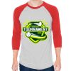 Unisex 50/50 Raglan Three-Quarter Sleeve Tee Thumbnail