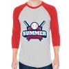 Unisex 50/50 Raglan Three-Quarter Sleeve Tee Thumbnail