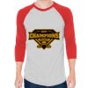 Unisex 50/50 Raglan Three-Quarter Sleeve Tee Thumbnail