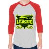 Unisex 50/50 Raglan Three-Quarter Sleeve Tee Thumbnail