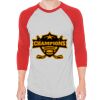 Unisex 50/50 Raglan Three-Quarter Sleeve Tee Thumbnail