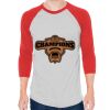 Unisex 50/50 Raglan Three-Quarter Sleeve Tee Thumbnail