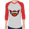 Unisex 50/50 Raglan Three-Quarter Sleeve Tee Thumbnail