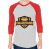 Unisex 50/50 Raglan Three-Quarter Sleeve Tee Thumbnail