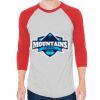 Unisex 50/50 Raglan Three-Quarter Sleeve Tee Thumbnail