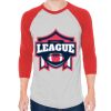 Unisex 50/50 Raglan Three-Quarter Sleeve Tee Thumbnail