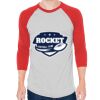 Unisex 50/50 Raglan Three-Quarter Sleeve Tee Thumbnail