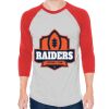 Unisex 50/50 Raglan Three-Quarter Sleeve Tee Thumbnail