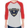 Unisex 50/50 Raglan Three-Quarter Sleeve Tee Thumbnail