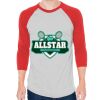 Unisex 50/50 Raglan Three-Quarter Sleeve Tee Thumbnail