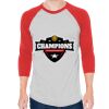 Unisex 50/50 Raglan Three-Quarter Sleeve Tee Thumbnail