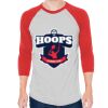 Unisex 50/50 Raglan Three-Quarter Sleeve Tee Thumbnail