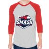 Unisex 50/50 Raglan Three-Quarter Sleeve Tee Thumbnail