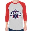 Unisex 50/50 Raglan Three-Quarter Sleeve Tee Thumbnail