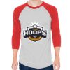 Unisex 50/50 Raglan Three-Quarter Sleeve Tee Thumbnail