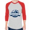 Unisex 50/50 Raglan Three-Quarter Sleeve Tee Thumbnail