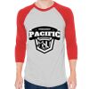 Unisex 50/50 Raglan Three-Quarter Sleeve Tee Thumbnail