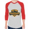 Unisex 50/50 Raglan Three-Quarter Sleeve Tee Thumbnail