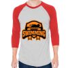 Unisex 50/50 Raglan Three-Quarter Sleeve Tee Thumbnail