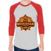 Unisex 50/50 Raglan Three-Quarter Sleeve Tee Thumbnail