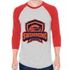 Unisex 50/50 Raglan Three-Quarter Sleeve Tee Thumbnail