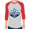Unisex 50/50 Raglan Three-Quarter Sleeve Tee Thumbnail