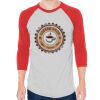 Unisex 50/50 Raglan Three-Quarter Sleeve Tee Thumbnail