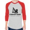 Unisex 50/50 Raglan Three-Quarter Sleeve Tee Thumbnail