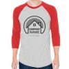 Unisex 50/50 Raglan Three-Quarter Sleeve Tee Thumbnail