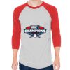 Unisex 50/50 Raglan Three-Quarter Sleeve Tee Thumbnail