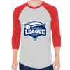 Unisex 50/50 Raglan Three-Quarter Sleeve Tee Thumbnail
