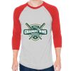 Unisex 50/50 Raglan Three-Quarter Sleeve Tee Thumbnail