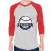 Unisex 50/50 Raglan Three-Quarter Sleeve Tee Thumbnail