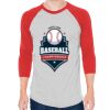 Unisex 50/50 Raglan Three-Quarter Sleeve Tee Thumbnail