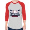 Unisex 50/50 Raglan Three-Quarter Sleeve Tee Thumbnail