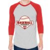 Unisex 50/50 Raglan Three-Quarter Sleeve Tee Thumbnail