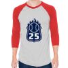 Unisex 50/50 Raglan Three-Quarter Sleeve Tee Thumbnail
