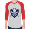 Unisex 50/50 Raglan Three-Quarter Sleeve Tee Thumbnail
