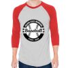 Unisex 50/50 Raglan Three-Quarter Sleeve Tee Thumbnail