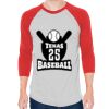 Unisex 50/50 Raglan Three-Quarter Sleeve Tee Thumbnail